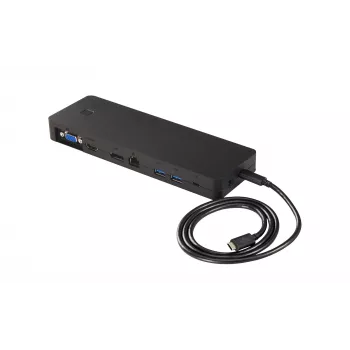Fujitsu S26391-F1667-L100 USB-C dokas / prievadų replikatorius, laidinis, USB 3.2 Gen 1 (3.1 Gen 1) Type-C, juodas