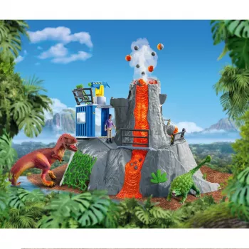 Schleich Dinosaurs Ugnikalnio Ekspedicijos Bazinė Stovykla Įvairiaspalvis 42564