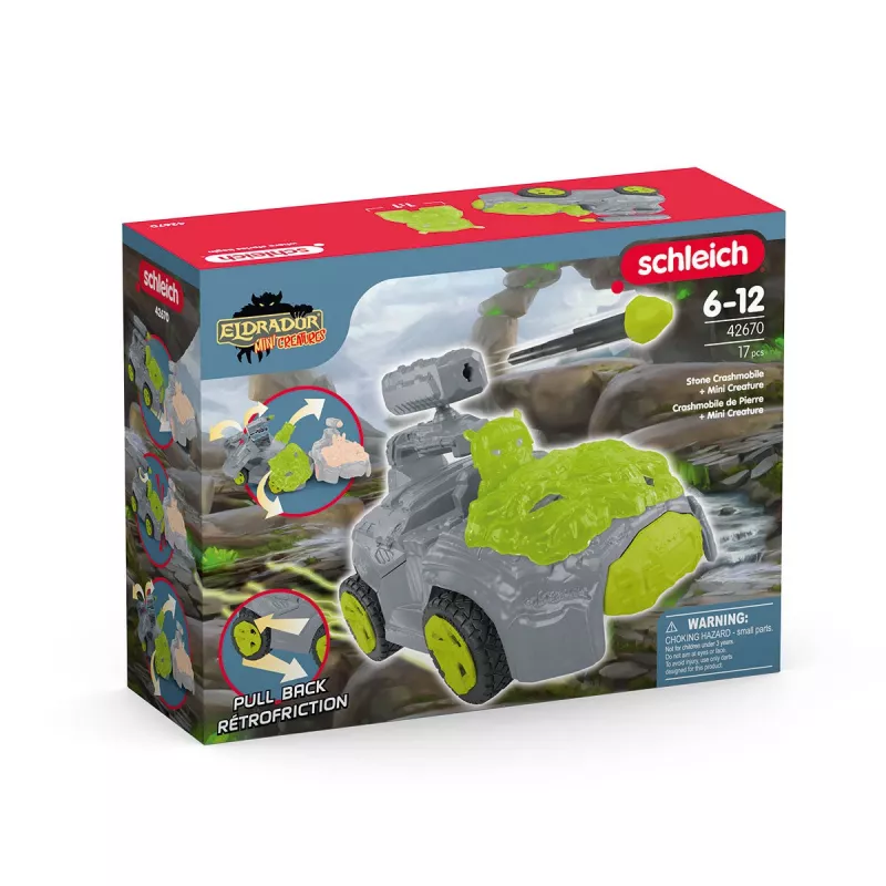 Schleich ELDRADOR CREATURES Stone CrashMobile – motorizuota transporto priemonė su MINI CREATURE figūrėle 7–12 metų