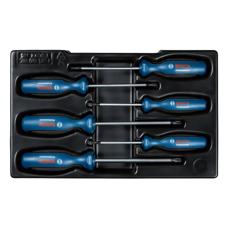 Bosch Professional 6 dalių Torx atsuktuvų rinkinys Tiesūs atsuktuvai