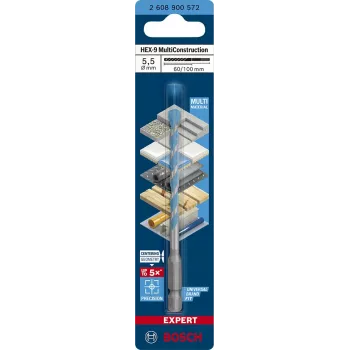 Bosch EXPERT HEX-9 2608900572 daugiafunkcis gręžtuvas 5,5 mm skersmens, 60 mm darbinio ilgio