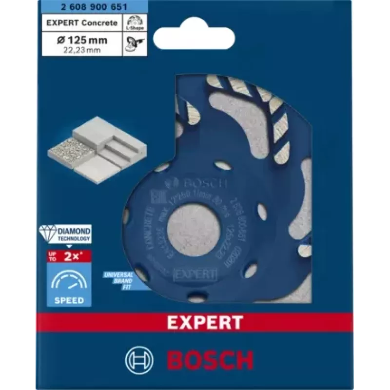 Bosch 2 608 900 651 šlifavimo ir šveitimo antgalis betonui, 12,5 cm