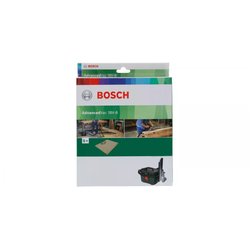 Bosch 2 609 256 F68 dulkių maišelis būgniniam dulkių siurbliui, 5 vnt.