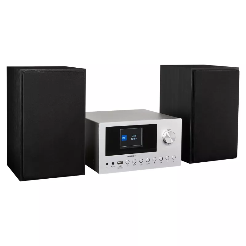 MEDION LIFE P85003 Namų garso mikro sistema 30 W Juoda, Sidabrinė