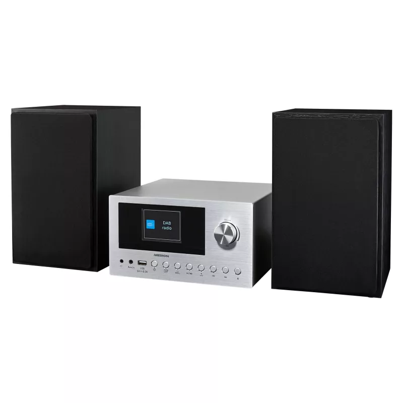 MEDION LIFE P85003 Namų garso mikro sistema 30 W Juoda, Sidabrinė