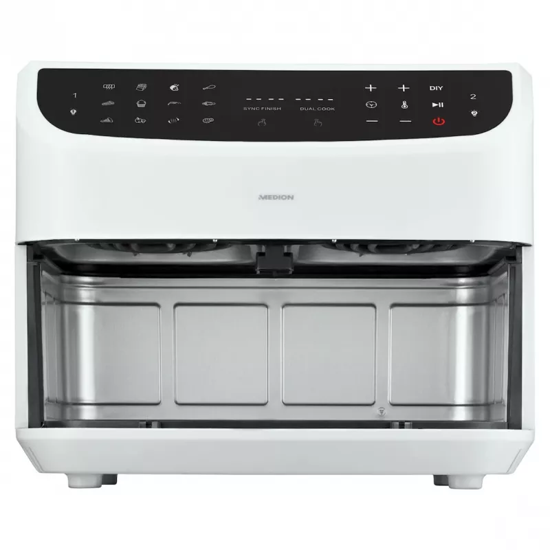 MEDION LIFE P20 Double 8.7 L 2600 W Karšto oro gruzdintuvė balta