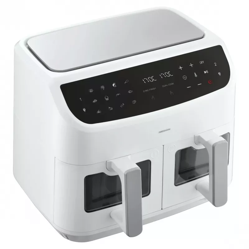 MEDION LIFE P20 Double 8.7 L 2600 W Karšto oro gruzdintuvė balta