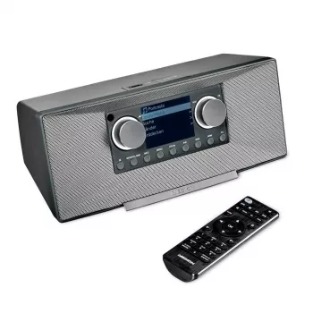 Internetinis radijas MEDION LIFE P85333 — DAB+ / FM, 12 W RMS, 2,8 colio TFT, Wi‑Fi 802.11a/b/g, 3,5 mm lizdas, pilka spalva