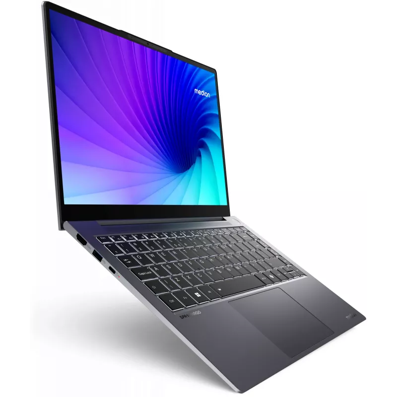 Nešiojamas kompiuteris MEDION SPRCHRGD 14 S1 Elite MD62637 Snapdragon X1E-78-100 35,6 cm (14 colių) WQXGA+ 16 GB LPDDR5-SDRAM 512 GB SSD Wi-Fi 6E (802.11ax) Windows 11 Home pilka