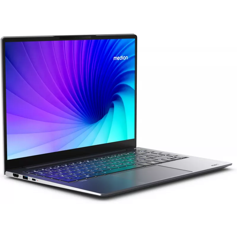 Nešiojamas kompiuteris MEDION SPRCHRGD 14 S1 Elite MD62637 Snapdragon X1E-78-100 35,6 cm (14 colių) WQXGA+ 16 GB LPDDR5-SDRAM 512 GB SSD Wi-Fi 6E (802.11ax) Windows 11 Home pilka