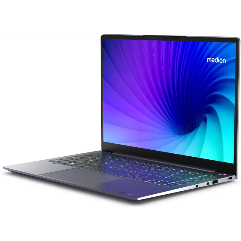Nešiojamas kompiuteris MEDION SPRCHRGD 14 S1 Elite MD62637 Snapdragon X1E-78-100 35,6 cm (14 colių) WQXGA+ 16 GB LPDDR5-SDRAM 512 GB SSD Wi-Fi 6E (802.11ax) Windows 11 Home pilka