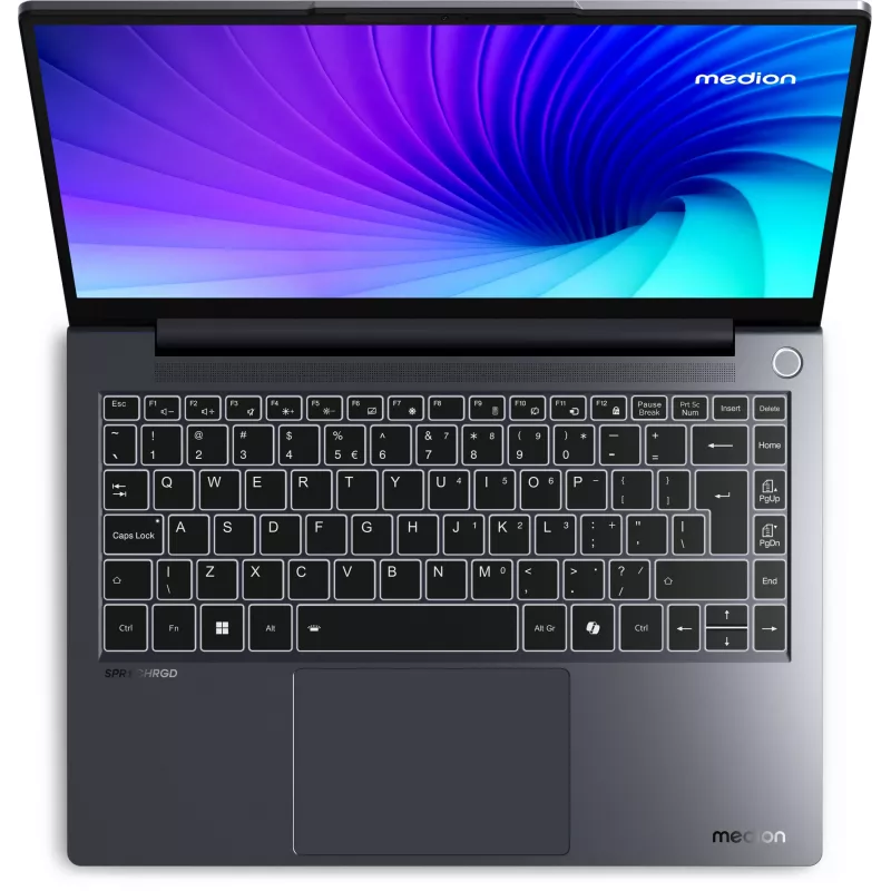 Nešiojamas kompiuteris MEDION SPRCHRGD 14 S1 Elite MD62637 Snapdragon X1E-78-100 35,6 cm (14 colių) WQXGA+ 16 GB LPDDR5-SDRAM 512 GB SSD Wi-Fi 6E (802.11ax) Windows 11 Home pilka