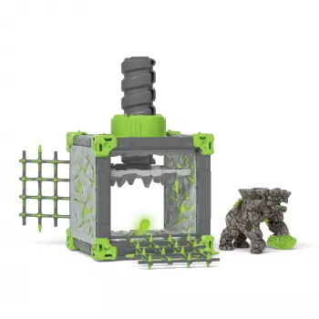 schleich ELDRADOR CREATURES BattleCave Stone Smasher, veiksmo/nuotykių žaislas, Pabaisos ir drakonai, Akmenų pasaulis, 7+ metai, žalia, pilka