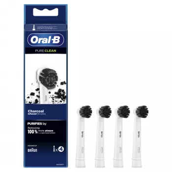 Oral-B Pure Clean keičiamos šepetėlių galvutės, 4 vnt., baltos (350053)