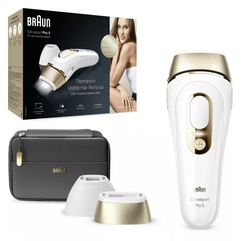 Braun Silk·expert Pro 5 PL5140 IPL epiliatorius, auksinis/baltas