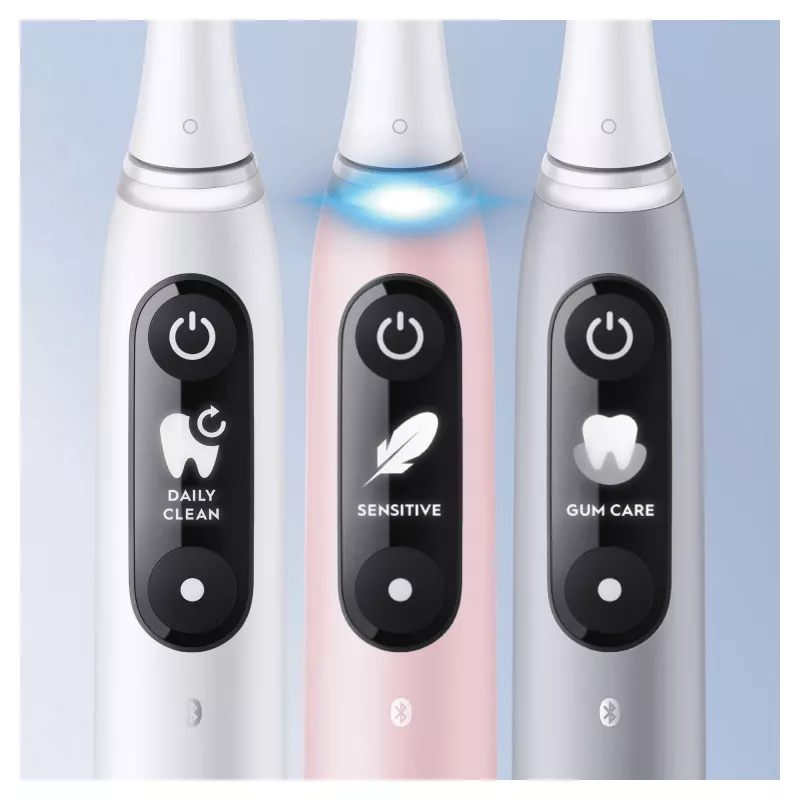 Oral-B iO 6S suaugusiųjų vibracinis dantų šepetėlis rožinis, baltas