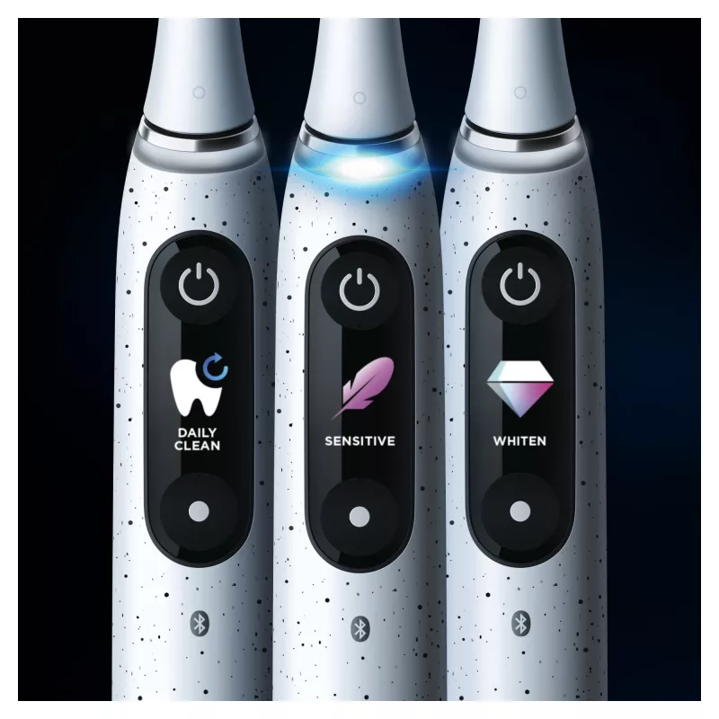 Oral-B iO Series 10 suaugusiųjų sukamoji-osciliuojanti dantų šepetėlis Baltas