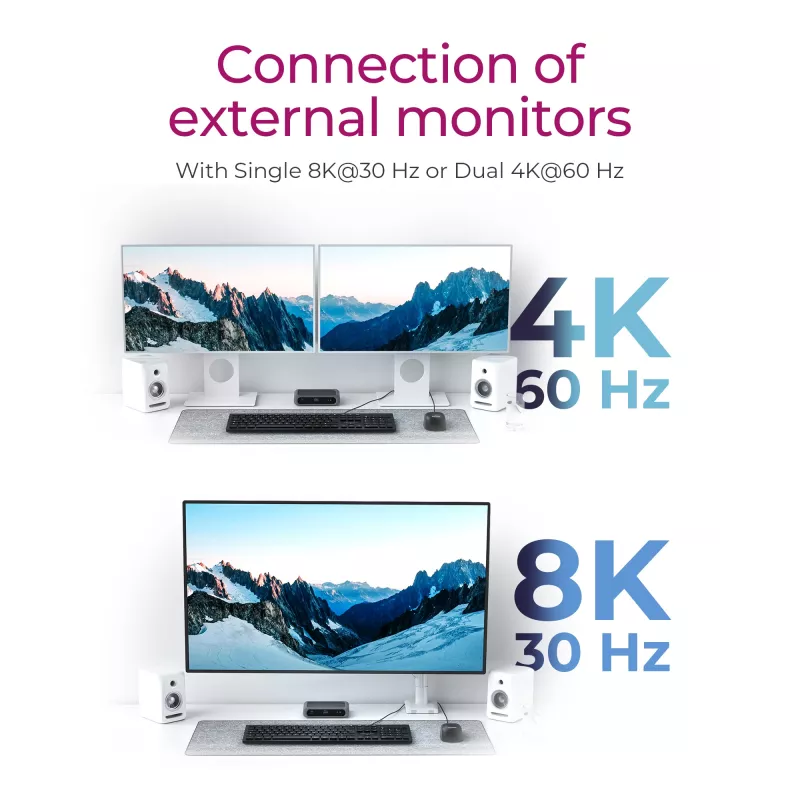 ICY BOX IB-HUB801-TB4 Thunderbolt 4 centrinis mazgas 40000 Mbit/s Antracitas, Juoda
