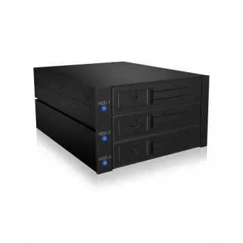 ICY BOX IB-573SSK-12G 8.89 cm (3,5 colio) krepšys (backplane) juodos spalvos
