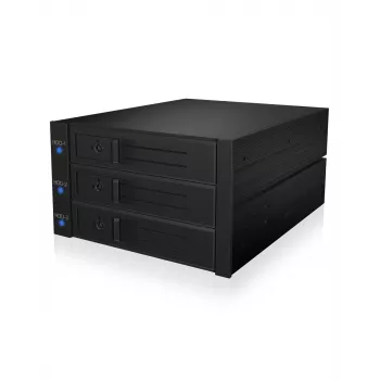 ICY BOX IB-573SSK-12G 8.89 cm (3,5 colio) krepšys (backplane) juodos spalvos
