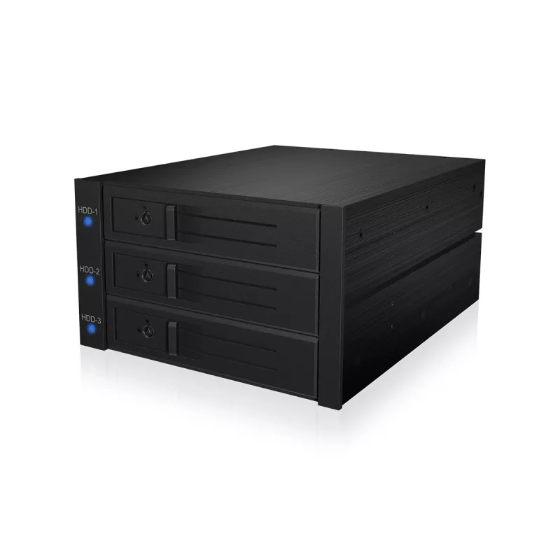 ICY BOX IB-573SSK-12G 8.89 cm (3,5 colio) krepšys (backplane) juodos spalvos