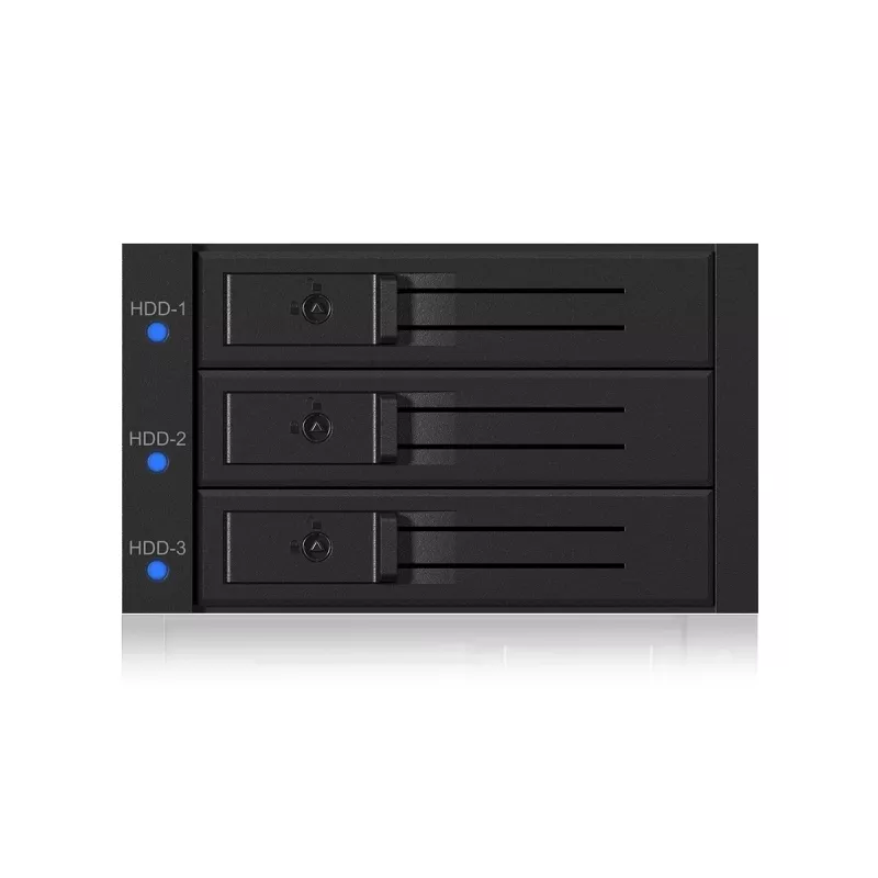 ICY BOX IB-573SSK-12G 8.89 cm (3,5 colio) krepšys (backplane) juodos spalvos