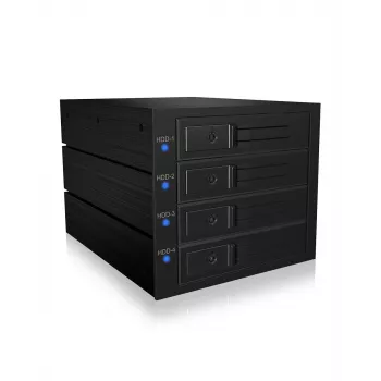 ICY BOX IB-574SSK-12G 8,89 cm (3,5 colio) galinė plokštė juoda