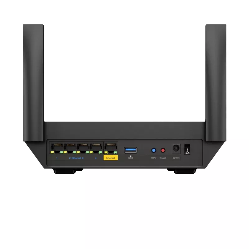 Linksys Hydra Pro 6 dviejų juostų WiFi 6 maršrutizatorius AX5400, tinklinė sistema, 802.11ax, 2,4 / 5 GHz, Ethernet LAN, juodas