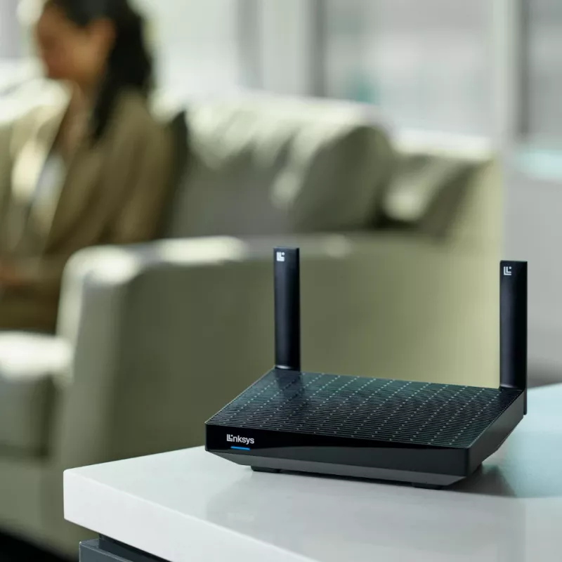 Linksys Hydra Pro 6 dviejų juostų WiFi 6 maršrutizatorius AX5400, tinklinė sistema, 802.11ax, 2,4 / 5 GHz, Ethernet LAN, juodas