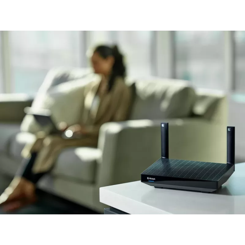 Linksys Hydra Pro 6 dviejų juostų WiFi 6 maršrutizatorius AX5400, tinklinė sistema, 802.11ax, 2,4 / 5 GHz, Ethernet LAN, juodas