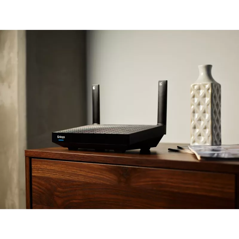 Linksys Hydra Pro 6 dviejų juostų WiFi 6 maršrutizatorius AX5400, tinklinė sistema, 802.11ax, 2,4 / 5 GHz, Ethernet LAN, juodas