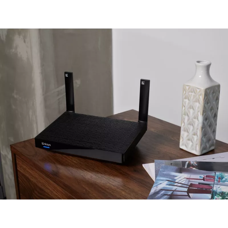 Linksys Hydra Pro 6 dviejų juostų WiFi 6 maršrutizatorius AX5400, tinklinė sistema, 802.11ax, 2,4 / 5 GHz, Ethernet LAN, juodas