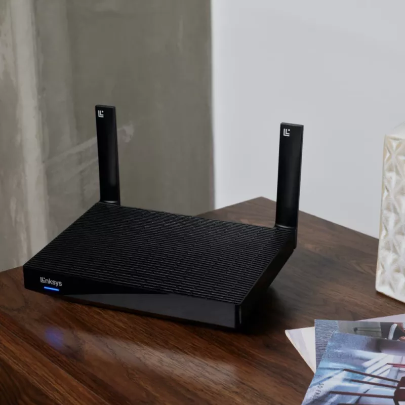 Linksys Hydra Pro 6 dviejų juostų WiFi 6 maršrutizatorius AX5400, tinklinė sistema, 802.11ax, 2,4 / 5 GHz, Ethernet LAN, juodas