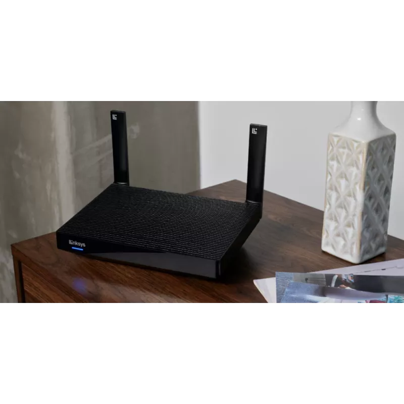 Linksys Hydra Pro 6 dviejų juostų WiFi 6 maršrutizatorius AX5400, tinklinė sistema, 802.11ax, 2,4 / 5 GHz, Ethernet LAN, juodas