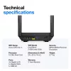 Linksys Hydra Pro 6 dviejų juostų WiFi 6 maršrutizatorius AX5400, tinklinė sistema, 802.11ax, 2,4 / 5 GHz, Ethernet LAN, juodas