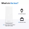 Linksys Atlas 6 dviejų juostų „Mesh“ WiFi 6 sistema, 3 vnt., balta, vidinė antena, 557 m², „Mesh“ sistema, dviejų juostų (2,4 GHz / 5 GHz), WiFi 6 (802.11ax)