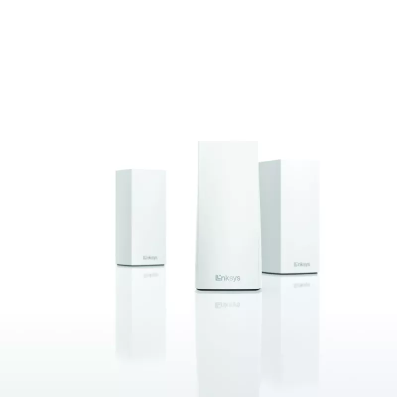 Linksys Atlas 6 dviejų juostų „Mesh“ WiFi 6 sistema, 3 vnt., balta, vidinė antena, 557 m², „Mesh“ sistema, dviejų juostų (2,4 GHz / 5 GHz), WiFi 6 (802.11ax)