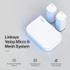 Linksys Velop Micro 6 belaidžio tinklo sistema – Dviejų juostų WiFi 6 AX3000 (3 vnt.)
