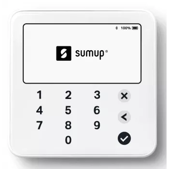 SumUp Solo Lite belaidis kortelių skaitytuvas su Bluetooth, Baltas