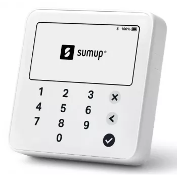 SumUp Solo Lite belaidis kortelių skaitytuvas su Bluetooth, Baltas