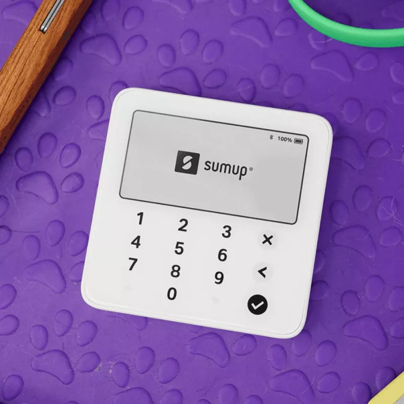 SumUp Solo Lite belaidis kortelių skaitytuvas su Bluetooth, Baltas
