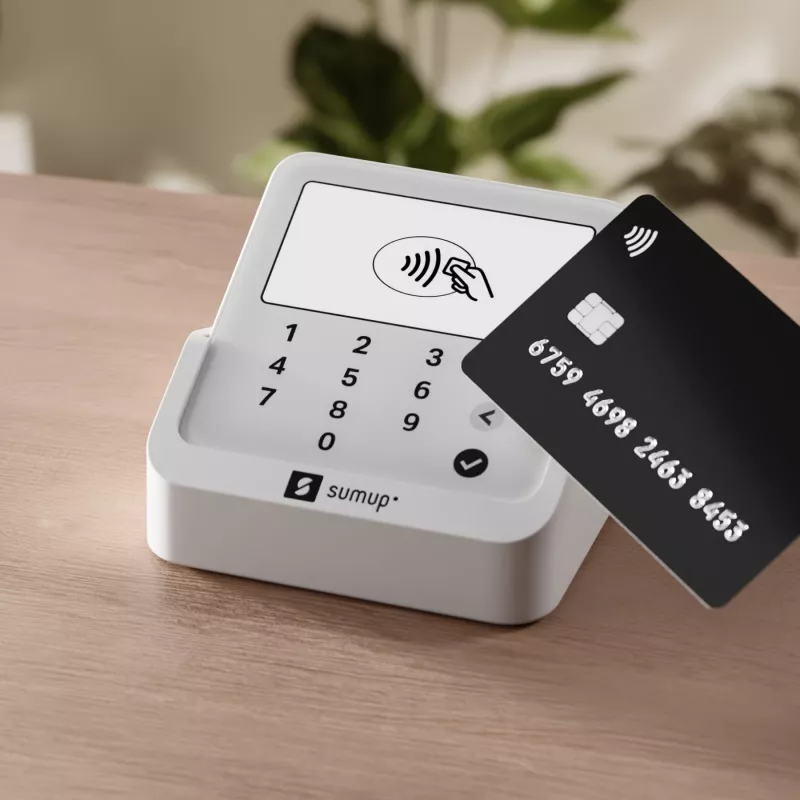 SumUp Solo Lite belaidis kortelių skaitytuvas NFC baterija Baltas
