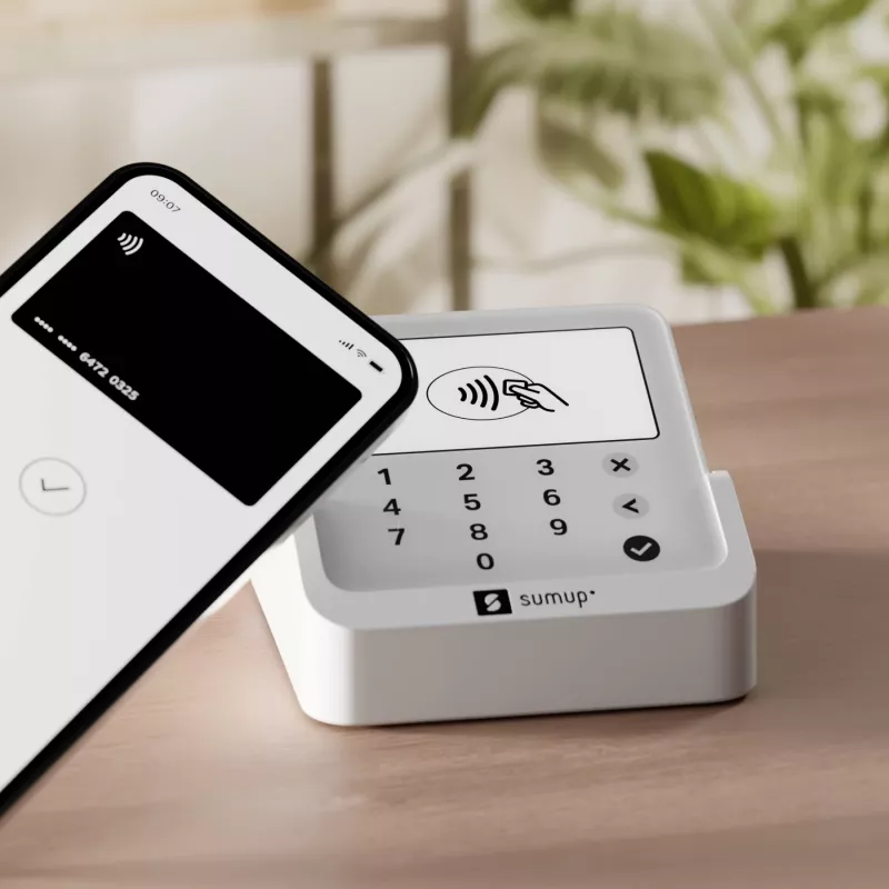 SumUp Solo Lite belaidis kortelių skaitytuvas NFC baterija Baltas