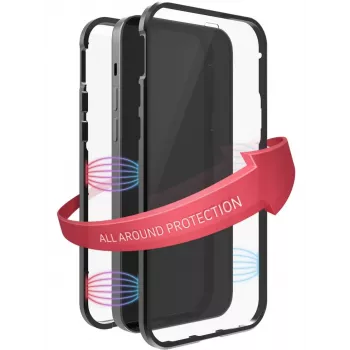 Hama 360° Glass dėklas mobiliesiems telefonams 15,5 cm (6,1 colio) Juodas, permatomas