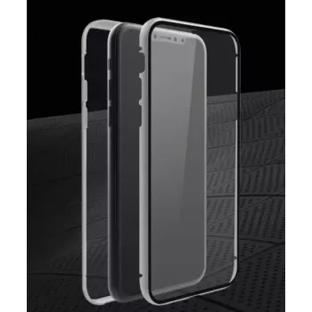 Hama 360° Glass dėklas mobiliesiems telefonams 15,5 cm (6,1 colio) Sidabrinis, permatomas