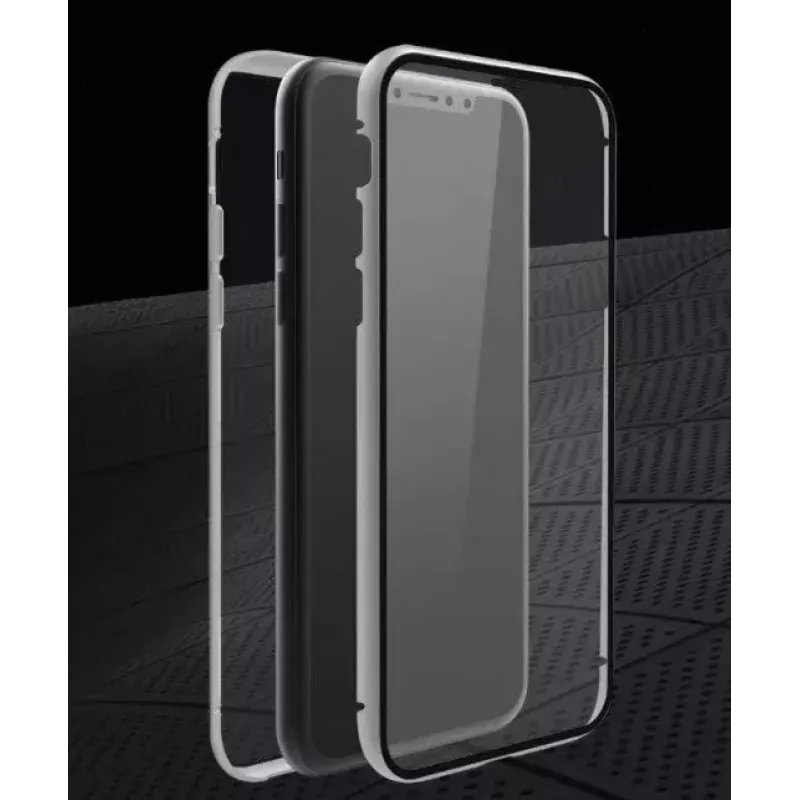 Hama 360° Glass dėklas mobiliesiems telefonams 15,5 cm (6,1 colio) Sidabrinis, permatomas