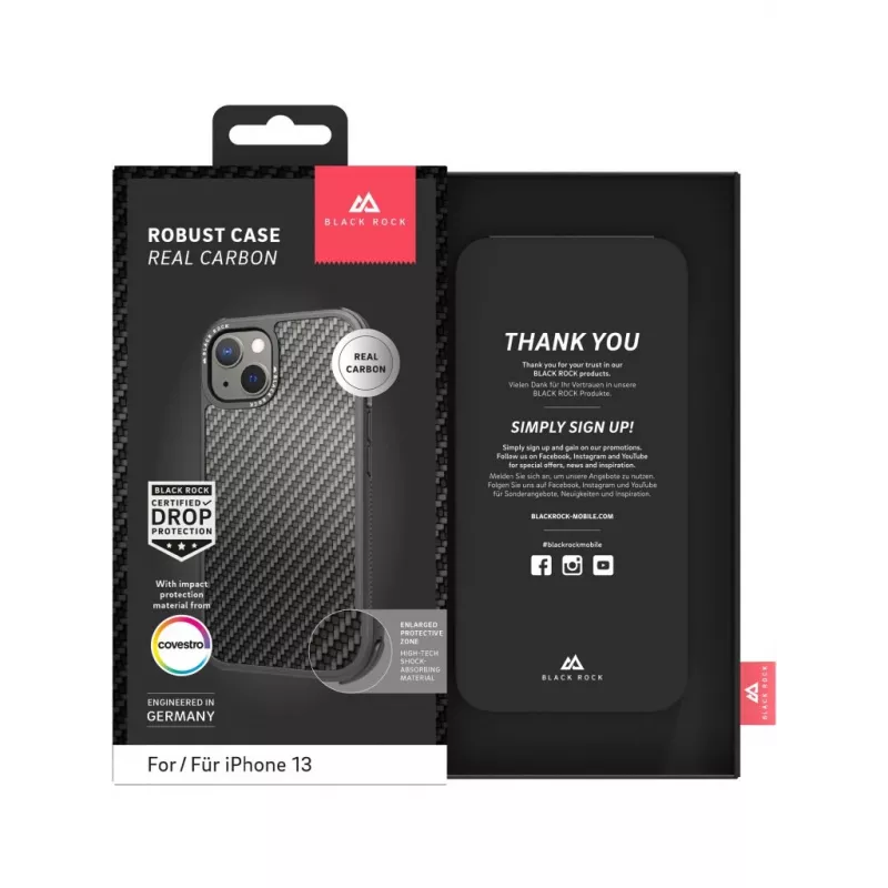Hama Robust Real Carbon dėklas mobiliesiems telefonams 15,5 cm (6,1 colio) Juodas