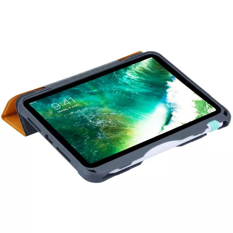 DEQSTER Rugged Case (2021) #RQ1 iPad mini (6. Gen.) – itin tvirtas dėklas su stovu ir rašiklio laikikliu