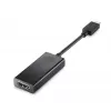 HP USB-C į VGA adapteris, juodas, Kinija, Windows 10, Windows 11, ChromeOS, verslui, 0 - 40 °C
