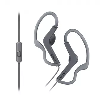 Sony MDRAS210APB Ausinės su mikrofonu, sportinės, užkabinamos, laidinės, juodos